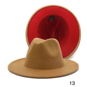 Fedora Wide Remove Trim Firm Brim Vegan Wool Hat